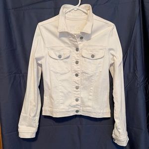 Kut from the Kloth White Denim Jean Jacket L